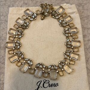 J. Crew Gold and Silver Gemstone Necklace